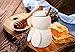 Ceramic Bee Honey Pot with Wood Dipper - White Honey Jar with Wooden Honey Dipper - 12oz Honey Container with Dipper - (4
