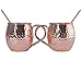 D&F Kitchen Pro Moscow Mule Mugs With Two Straws - Each Cup 1/2 Pound In Weight - 100% Solid Copper - Hammered Finish - Set of 2 - 16oz