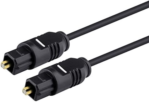 AIYMOK 6 FT/1.8m Digital Optical Audio TosLink Cable Compatible With Pro Audio cards/MiniDisk players and recorders/Sony PS3/Sony PS4/PlayStation 4 Microsoft Xbox One, Xbox 360, Black