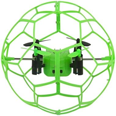 Peniya 2.4G 4CH 6 Axis 3D Flip RC Quadcopter Drone Flyer Aircraft Helicopter,with Remote Control,Propeller Protector,Green