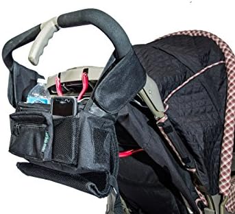 Best Stroller Organizer for Moms! Fits all Strollers, Zip off Pouch, Removable Shoulder Strap, Deep Cup Holders, Mesh Bag for Extra Storage! Superior Quality. 100% Lifetime Guarantee!