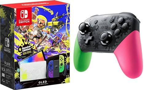 Nintendo SWITCH OLED Splatoon 3 Limited Edition + Pro Controller ...