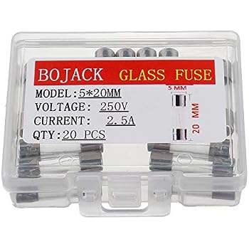 5x T0.5A 250V 5x20mm Slow Blow Ceramic Fuses - 0.5 Amp, Time Delay, HRC Cartridge Type