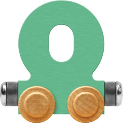 Maple Landmark NameTrain Pastel Letter Car O - Made in USA (Green)