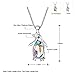 NEOGLORY Jewelry Aurora Borealis Crystal Penguin Birthstone Pendant Necklace Embellished with Crystals from Swarovski