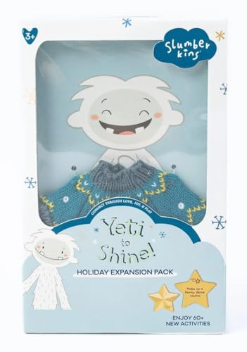 Slumberkins Yeti to Shine Holiday Expansion Pack - Promotes Mindfulness, Connection, & Play - Includes Holiday Sweater for Yeti & 60 Activity Tokens - Holiday Toys for Boys & Girls