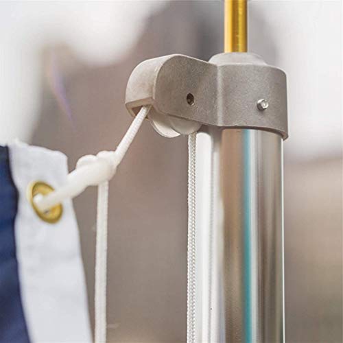 PISSION Flagpole Hardware Repair Kits - 3" Gold Ball / 2pcs 46ft Flag Halyard Rope / 4" Cleat Hook / 4pcs Flag Clip Hooks/Hex Nuts/Flat Washers/Flagpole Truck for 2" Top - Thumbnail 2