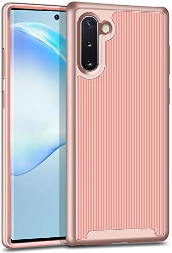 HoneyAKE Case for Galaxy Note 10 Case Protective Slim Cover Drop Resistant Soft TPU Hard PC Bumper Case Raised Lips Protection Anti-Slip Shockproof Shell for Galaxy Note 10 6.3 inches Rose Gold