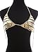 Boderier Sexy Girls Body Jewelry Gold Triangle Bikini Chain Necklace Metal Underwear Bra