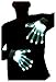 GlowCity Glow-In-the-Dark LED Skeleton Gloves - Flash or Static Light Up Modes (White)