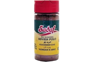 Sadaf Rice Seasoning Advieh Polo - Persian Blend of Spices - With Rose Bud Flowers - Advieh Khoresh is perfect for your basmati rice and other persian food - 2 oz bottle with shaker top