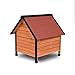 Tangkula Dog House, Wooden Pet Kennel, Outdoor Weather Waterproof Pet House, Natural Wooden Dog House Home with Reddish Brown Roof, Pet Dog House (Small, Red & Natural)