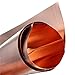 Ologymart 1pc 99.99% Pure Copper Metal Safe Sheet Foil for Handicraft Aerospace 0.1x200x500mm