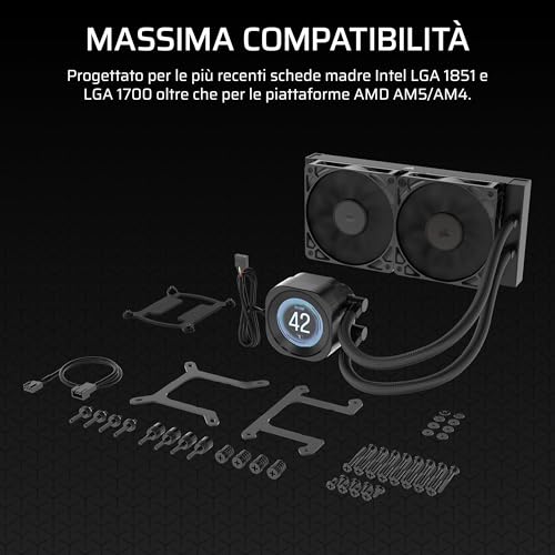 - Nautilus 240 Lcd - Raffreddamento Pc - Radiatore Da 240 Mm - Raffreddatore A Liquido Per Cpu