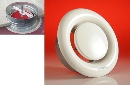 Swiftair Fire Rated 60min Air Vent Ceiling Grille Metal Inline Fan