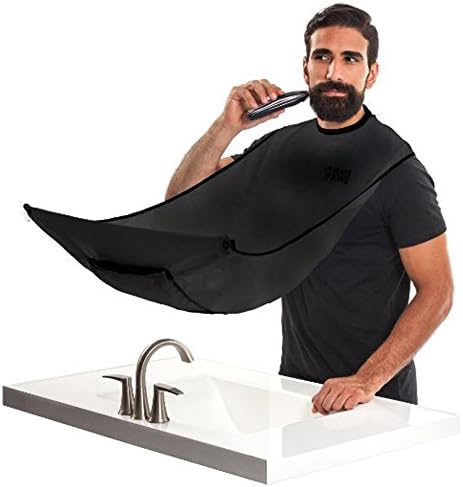 Risidor Beard Bib - Hair Clippings Catcher &amp; Grooming Cape Apron To scrape Moustache Beard Styling Cloth Apron