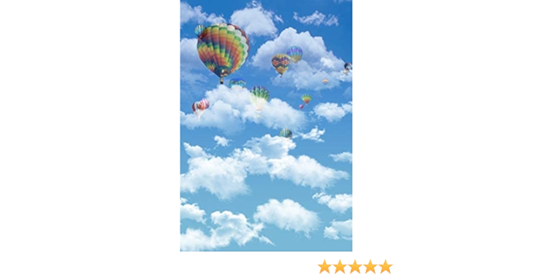 Amazon Com Baocicco 藍天白雲熱氣球背景5x7英尺攝影背景兒童生日派對裝飾新生兒淋浴房壁紙節日照展室視頻道具 電子
