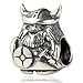 JORLLA Viking Warrior Charms Authentic 925 Sterling Silver Bead Fits Europen Style Bracelets