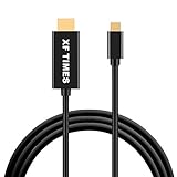 XF TIMES USB C to HDMI Cable USB 3.1 Type C Male (Thunderbolt 3 Compatible) to HDMI Male 4K Cable for the 2016 MacBook Pro, Chromebook Pixel and Future USB Type C Devices (6 Feet/ 1.8 Meters)