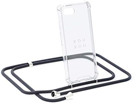 Xouxou® Smartphone Necklace for iPhone 7 Plus / 8 Plus (Case with Cord Strap) in Black
