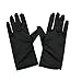 Xuhan Womens Wrist Length Elegant Opera Wedding Satin Gloves (Black)