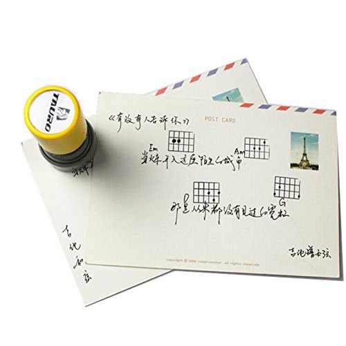 ZimoBass, Ukulele, and Mandolin Chord,DIY Mini Rubber Stamp Black or Green Ink(3 Frets)/Ukulele(5 fret) Chord Stamp,Tablature & Fingering Stamp