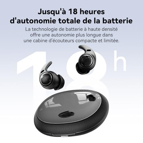 NE76 Sleep Earphones for Side Sleeping, Bluetooth Wireless Earphone Translator Instant, Charging 165 Languages, Mini Sleep Earbuds, Suitable for Travel, Study and Meetings-Black