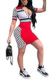 Kafiloe Women Casual Polo Neck Short Sleeve Front Zipper Bodycon Pencil Midi Dress Sexy Party Clubwear