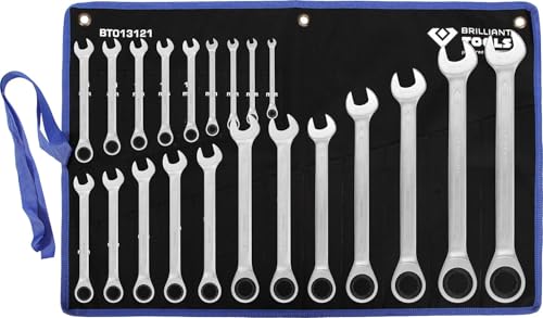KS Tools Ratchet Ring Spanner Set, 21 Pieces, 6-32 mm