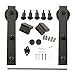 CO-Z 6.6 Ft European Sliding Door Hardware Track Set (Black)