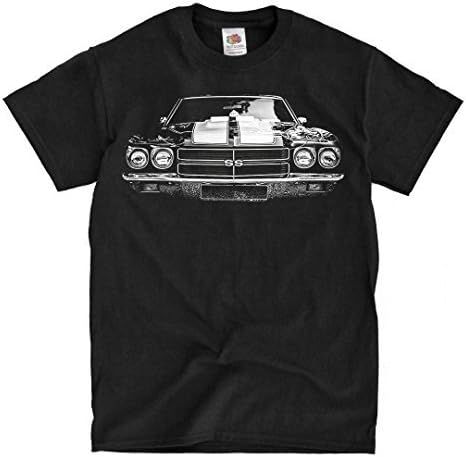Chevrolet Chevelle ss 1970 Front Black T-shirt - Ready to Ship! - High-Quality! (2XL)