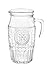 Bormioli Rocco Romantic, Elegant Floral Glass Pitcher, 60.75 oz, Made In Italy.