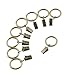 URBEST Premium Drapery Clip Rings - 1Inch Interior Diameter - Set of 20pcs