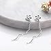 SLUYNZ Genuine 925 Sterling Silver Plumeria Flowers Tassel Earrings for Women Teen Girls Elegant Earrings