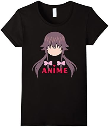 Women's Anime T Shirt I Love Heart Anime tees Small Black