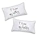 DasyFly I Love My Wifey and I Love My Hubby Couples Pillowcases,His Hers 2nd Anniversary Wedding Gifts for The Couple,Romantic Valentine's Day for Husband and Wife
