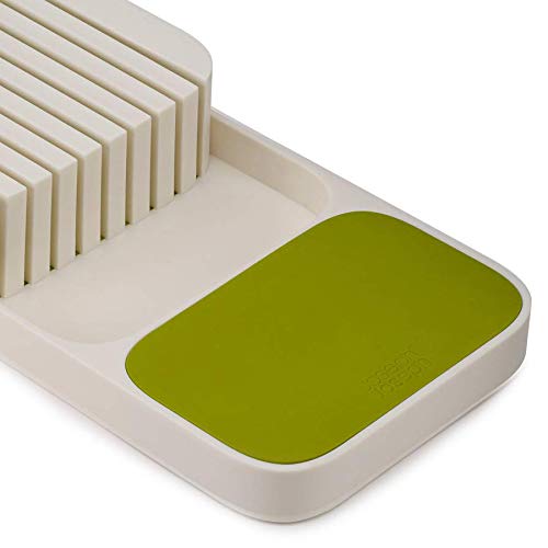 Joseph Joseph DrawerStore Knife Organizer, Block, White/Green Pricepulse