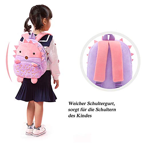 YZNlife Kleinkind Rucksack Kindergartenrucksack, Plüsch Tier Rucksack Mini Cartoon Backpack, Mini Animal Rucksack… – Bild 3