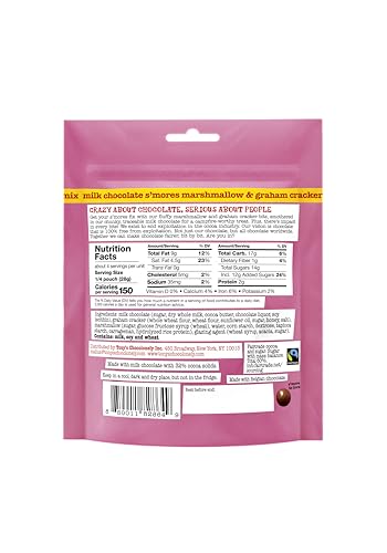 TONY’S CHOCOLONELY MILK CHOCOLATE S’MORES MIX LIL BITS – BELGIUM CHOCOLATE, NO ARTIFICIAL FLAVORING, FAIRTRADE & B CORP CERTIFIED (1 POUCH) 4OZ.