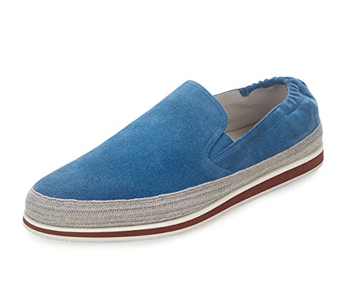Prada suede slip-on espadrille, blue (mare) 4d2363 (us …