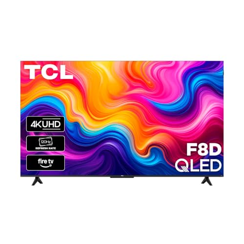 TCL 55 Inch F8D Series 4K QLED with Dolby Vision HDR & Atmos Smart TV with Fire TV, Alexa+, 120Hz Refresh Rate, Game Accelerator 240, High Brightness LED Backlight, Voice Remote