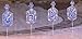 Set of 4 Lighted Dreidel Hanukkah Yard Art Pathway Marker Decorations
