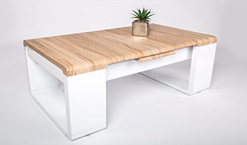 Andy Extendable Coffee Table In A Choice of 2 Colours(Dark Oak With Lava Brown or Light Oak with White) LOW INTRO PRICE (OAK/WHITE)