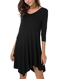 Vestido sin mangas informal de manga larga de 3 4 de manga Urban CoCo para mujer