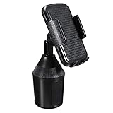 Islandse Weathertech CupFone Universal Adjustable Cup Holder Car Mount for Cell Phones Black