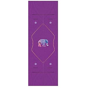 ZWXDMY Yoga Towel Mat,Alignment Line Elephant Pattern Microfiber Anti-Slip Mats Portable Meditation Absorb Sweat Mat Foldable Blanket Fitness Pilates Pad For Hot Yoga Yoga Studio Sport Travel