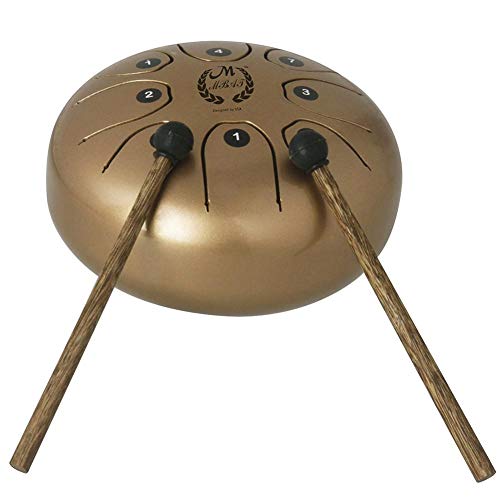 Tongue Drum Hang Drum Tank Drum D Major 8 Notes 5.5 Inches Stainless Steel Percussion with Padded Travel Bag - Thumbnail 3