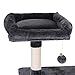 BEWISHOME Cat Tree Condo Furniture Kitten Activity Tower Pet Kitty Play House Playground with Sisal Scratching Posts Perch Hammock Tunnel Grey MMJ02Hthumb 2