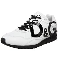 D&G Dolce & Gabbana Men's DU0980 E7576 Sneaker,White/Black,42.5 EU