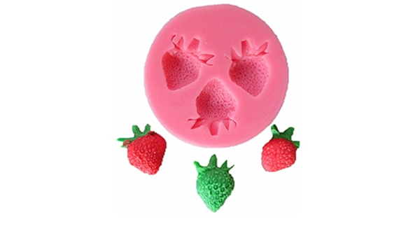 Moldes de silicona con diseño de fresa de la fruta, borde ...